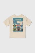 Koszulki dla chłopców - zippy t-shirt bawełniany dziecięcy kolor beżowy wzorzysty - Zippy - miniaturka - grafika 1