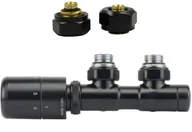 Zawory i kraniki - Zawór termostatyczny zespolony 50mm TWINS czarny mat lewy Pex głowica Tucan - miniaturka - grafika 1