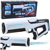 Zabawki militarne - Kosmiczny Pistolet Broń Na Wodę Elektryczny Biały 9m 300ml - miniaturka - grafika 1