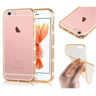 Cadorabo Etui do Apple iPhone 6 / 6S Etui ochronne w kolorze żółtym Pokrowiec na telefon komórkowy z silikonu TPU z kryształkami górskimi - Etui i futerały do telefonów - miniaturka - grafika 1