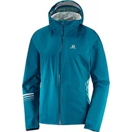 Kurtki damskie - Salomon damska kurtka sportowa Lightning WP, mieszanka syntetyczna, głęboka laguna, duża - miniaturka - grafika 1