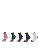 Skarpetki damskie - ONLY Zestaw 5 par wysokich skarpet damskich Christmas 15302304 Kolorowy - miniaturka - grafika 1