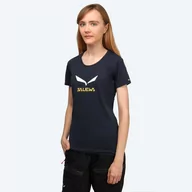 Koszulki sportowe damskie - Koszulka Salewa Solidlogo CO W S/S Tee 24555-3991 - miniaturka - grafika 1