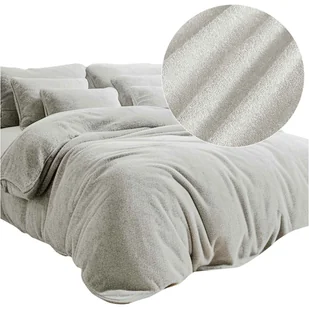 Komplet pościeli bawełnianej GRUBA FROTA 200x220 MIĘKKA FROTTE jasny popiel - Pościel - miniaturka - grafika 1