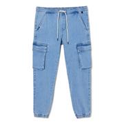 Spodnie męskie - Cropp - Jeansowe joggery - Niebieski - miniaturka - grafika 1