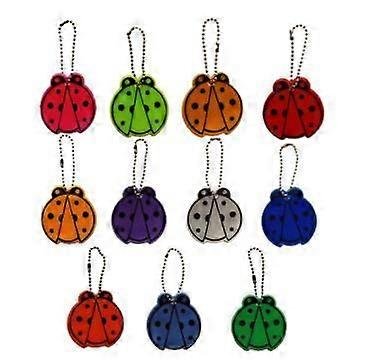 12szt Biedronka Odblaskowy Brelok Wisiorek Plecak Torebka Brelok Reflektor Bezpieczeństwa dla Przyjaciół Torba Torebka Plecak Dekoracja 5.00X5.00X0...