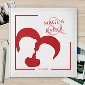 Albumy fotograficzne - Duży album na zdjęcia z nadrukiem dla pary na ślub rocznicę par - miniaturka - grafika 1