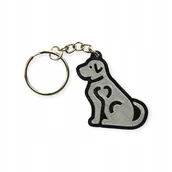 Dekoracje domu - Breloczek Szary Pies Piesek Brelok - miniaturka - grafika 1
