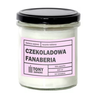 Świece - Świeca sojowa CZEKOLADOWA FANABERIA - aromatyczna ręcznie robiona naturalna świeca zapachowa w słoiczku 300ml - grafika 1