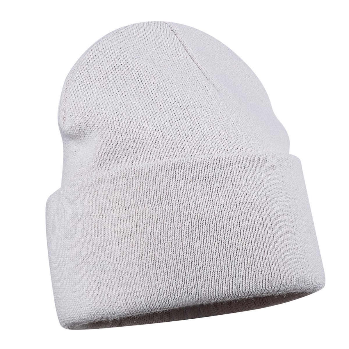 Ciepła Klasyczna Wywijana Czapka Zimowa Na Zimę Unisex Podwójna Szara