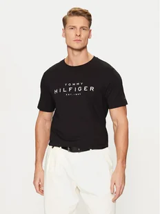 Tommy Hilfiger T-Shirt Big Logo Tee MW0MW37448 Czarny Slim Fit - Koszulki męskie - miniaturka - grafika 1