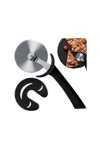 Excellent Houseware Nóż okrągły stalowy do pizzy z osłonką, radełko do krojenia, porcjowania, 20,5 cm 259093 - Noże kuchenne - miniaturka - grafika 4