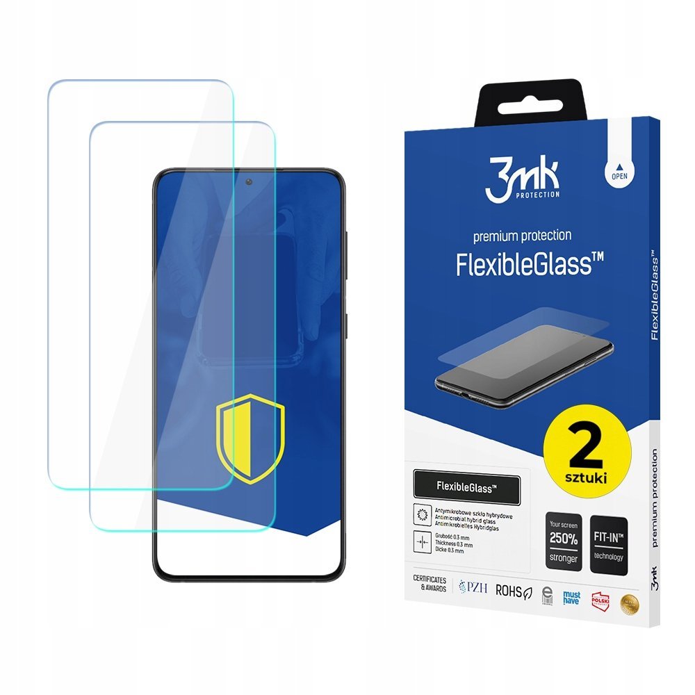 2x Szkło hybrydowe na ekran do Samsung Galaxy S21 5G - 3mk FlexibleGlass