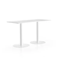 Stoły i stoliki do biura - Stół barowy ALVA, 1800x800x1000 mm, biały, biały - miniaturka - grafika 1