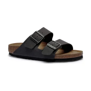 Birkenstock Klapki Arizona z dodatkiem skóry - Klapki i japonki damskie - miniaturka - grafika 1
