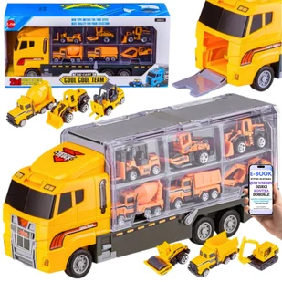 ZABAWKA DLA CHŁOPCA – DUŻA CIĘŻARÓWKA LAWETA + AUTA BUDOWLANE Organizer + WYRZUTNIA IDEALNY PREZENT MOTORYZACYJNY 3–8 LAT + EBOOK-2 - Samochody i pojazdy dla dzieci - miniaturka - grafika 1