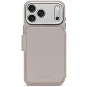 Etui i futerały do telefonów - Etui DECODED Leather Wallet MagSafe do Apple iPhone 17 Pro Beżowy - miniaturka - grafika 1