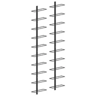 Stojaki na wino - Vida Ścienne uchwyty na 20 butelek wina 2 szt. czarne metalowe V-289567 - miniaturka - grafika 1