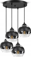 Lampy sufitowe - Lampa Wisząca Sufitowa Żyrandol Czarna Szklane Kule Black Belt EZ4 LED E27 - miniaturka - grafika 1