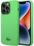Etui i futerały do telefonów - Lacoste Etui Hardcase Silicone do iPhone 14 Pro zielone - miniaturka - grafika 1