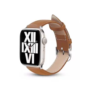 Crong Pasek Noble Band do Apple Watch (42/44/45/49mm) Jasnobrązowy - Akcesoria do smartwatchy - miniaturka - grafika 2