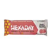 Przekąski dla dzieci - Baton Proteinowy Malinowy Hexaday 45g Łysoń - miniaturka - grafika 1