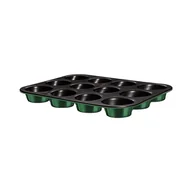 Formy do ciast - Forma do pieczenia muffinek EMERALD, 35 x 26,5 x 3 cm, zielona - miniaturka - grafika 1