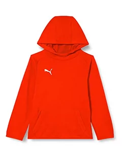 Bluzy męskie - Puma Męska bluza z kapturem Liga Casuals Hoody Jr czerwony Red White 152 655636 - grafika 1