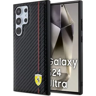 Ferrari FEHCS24LN3DUR S24 Ultra S928 czarny/black hardcase Carbon Printed Line - Etui i futerały do telefonów - miniaturka - grafika 1