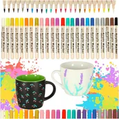 Przybory szkolne - Markery akrylowe do tkanin kamieni pisaki flamastry mazaki wodoodporne DIY - miniaturka - grafika 1