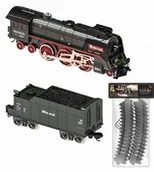 Pojazdy elektryczne dla dzieci - Lokomotywa Jeżdżąca Retro Wydająca Dźwięki 2x Tory Koło Duży Zestaw - miniaturka - grafika 1