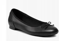 Baleriny - CLARKS CZARNE DAMSKIE BALERINY SKÓRZANE 39 J3A - miniaturka - grafika 1