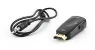 Adaptery i przejściówki - Gembird Adapter HDMI > VGA czarny/blister AB-HDMI-VGA-02 - miniaturka - grafika 1