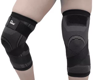Ściągacz Na Kolano Majestic Sport Czarno-Szary R. Xl - 2 Szt - Ortezy, stabilizatory i opaski elastyczne - miniaturka - grafika 1
