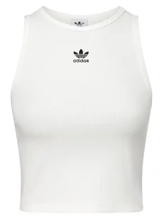 adidas Originals Top damski Kobiety Bawełna biały jednolity, S - Bluzki damskie - miniaturka - grafika 1