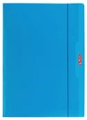 Szkolne artykuły papiernicze - Herlitz Teczka A4 z gumką niebieski Color Blocking - miniaturka - grafika 1