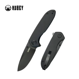 Nóż składany Kubey Belus Black G10, Blackwashed AUS-10 (KU342E) - Noże - miniaturka - grafika 1