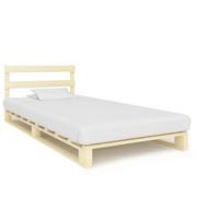 Łóżka - vidaXL Rama łóżka z palet, lite drewno sosnowe, 90 x 200 cm - miniaturka - grafika 1