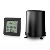 Stacje pogodowe - Hama Mykonos z deszczomierzem Czarny - miniaturka - grafika 1