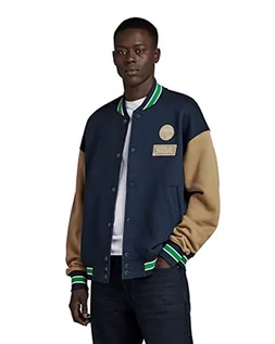 Swetry damskie - G-STAR RAW Men's Bomber luźny kardigan sweter, wielokolorowy (Salute/Berge C988-D967), XXL, Wielokolorowe (Salute/Góry C988-d967), XXL - grafika 1