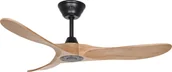 Wentylatory sufitowe - Energooszczędny wentylator sufitowy z pilotem Eco Genuino czarny mat / średni dąb 122 cm - miniaturka - grafika 1