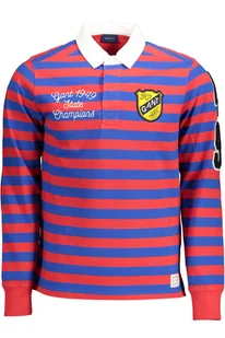 MĘSKA KOSZULKA POLO Z DŁUGIM RĘKAWEM GANT CZERWONA - Koszulki męskie - miniaturka - grafika 1