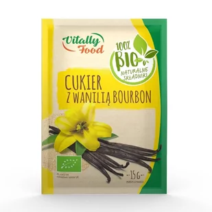 Vitally Food Cukier z Wanilią Bourbon BIO 15g - Vitally Food - Ciastka - miniaturka - grafika 1