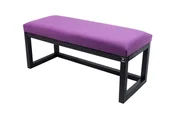 Ławki do przedpokoju - Ławka na buty LPG-2 90cm EMRAWOOD, czarny siedzisko gładkie kolor fioletowy - miniaturka - grafika 1
