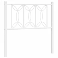 Inne meble do sypialni - vidaXL Metalowe wezgłowie, białe, 75 cm - miniaturka - grafika 1