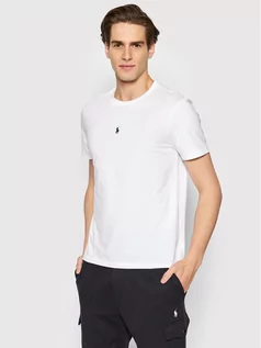 Koszulki męskie - Ralph Lauren Polo T-Shirt 710839046002 Biały Slim Fit - grafika 1
