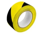 Taśmy klejące - Taśma ostrzegawcza samoprzylepna czarno-żółta - Grand - miniaturka - grafika 1