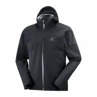 Kurtki i kamizelki sportowe damskie - Kurtka Salomon Outrack Waterproof 2.5L Black - miniaturka - grafika 1