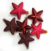 Bombki - Choinkowe Bombki Gwiazdki czerwone jak w opisie - miniaturka - grafika 1