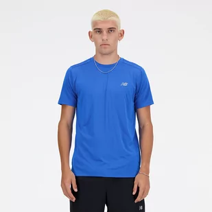 Koszulka męska New Balance MT41222BUL  niebieska - Koszulki męskie - miniaturka - grafika 1